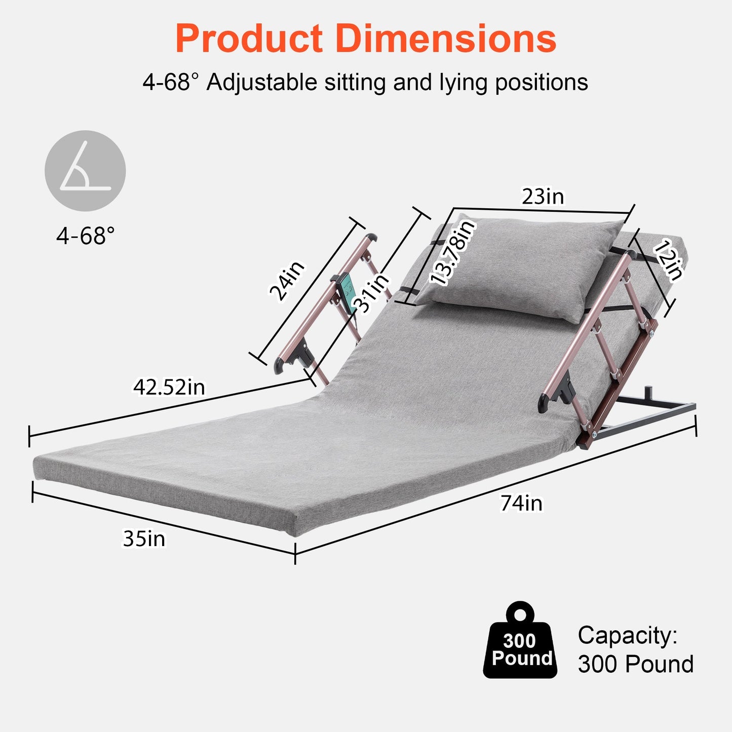 Lifting System Electric Adjustable Bed Backrest