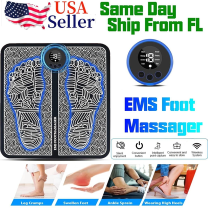 Electric Foot Massager Pad Blood Circulation Muscle Stimulator 