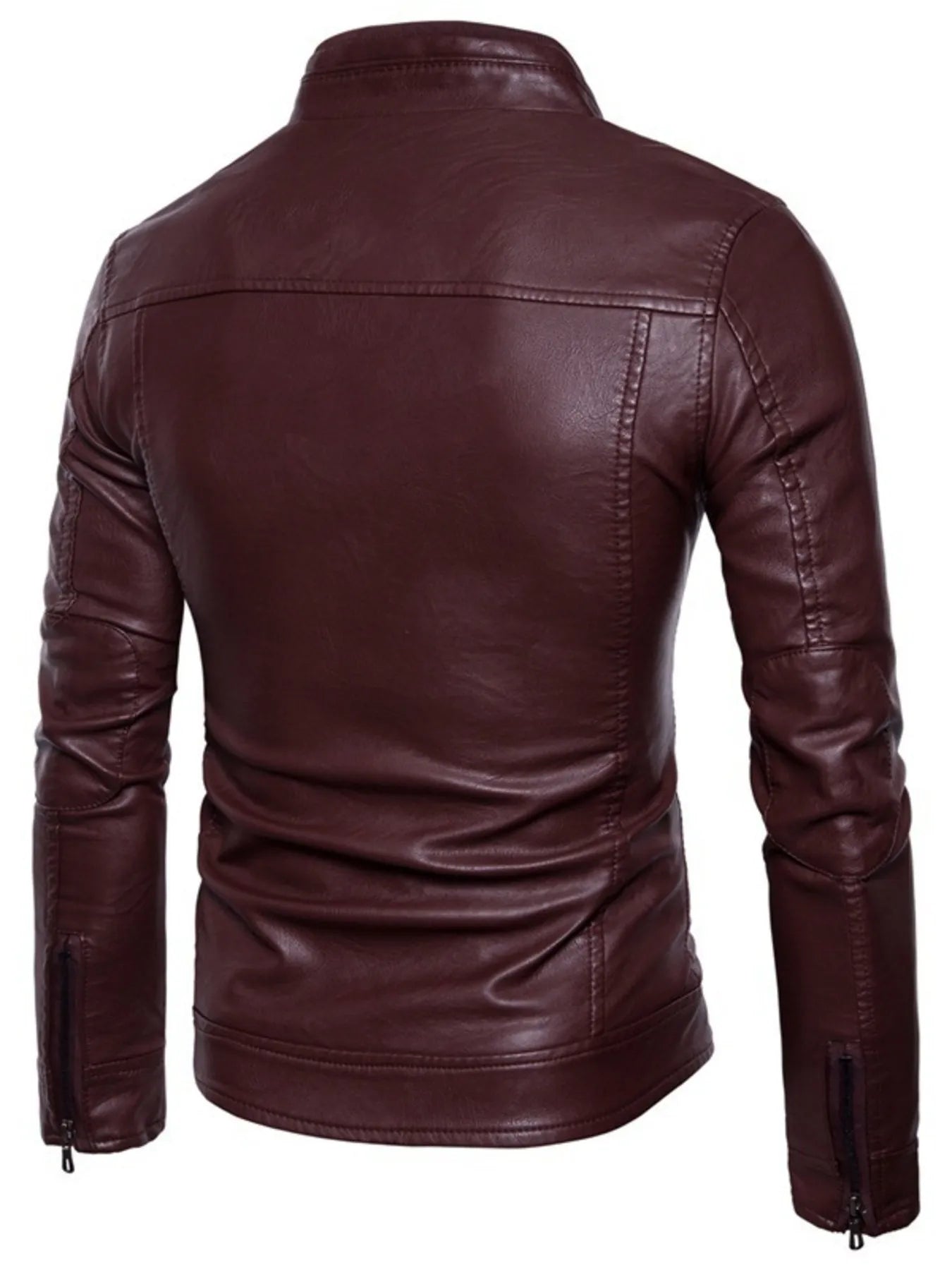 Men's Plus Size Motorcycle Leather Jacket