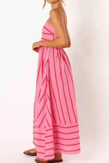 Striped Flowing Cami Dress