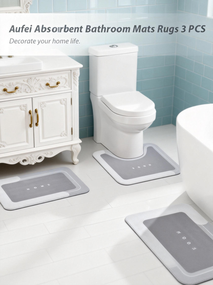 3PCS Absorbent Bath Mat Magic Rug Sets