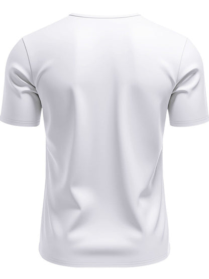 Men's Full Size V-Neck Short Sleeve T-Shirt and Shorts Set Plus Size