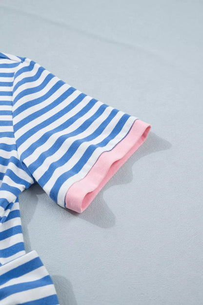 Stripe Nautical Tie Mini Dress