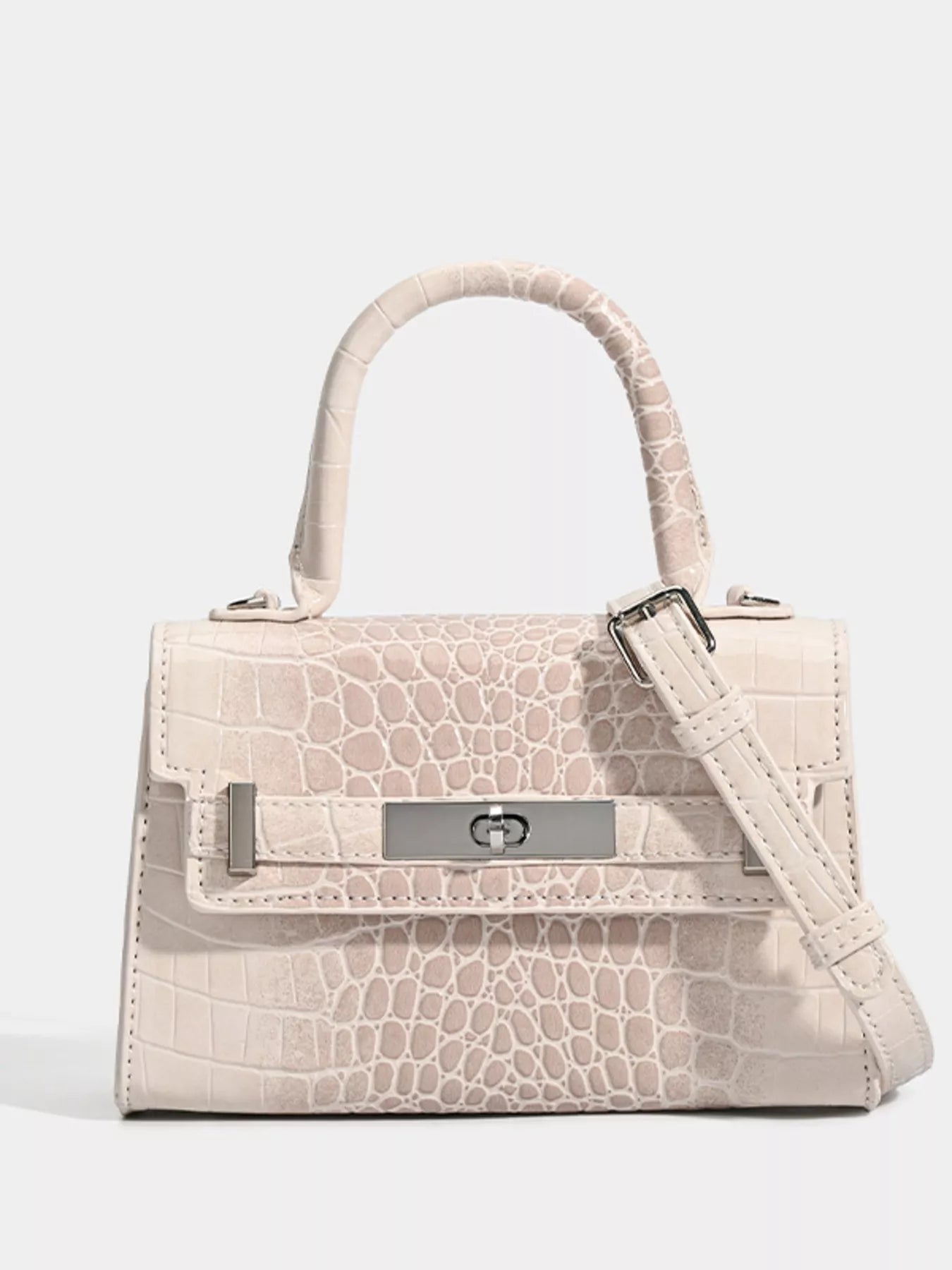 Croc-Embossed Handbag