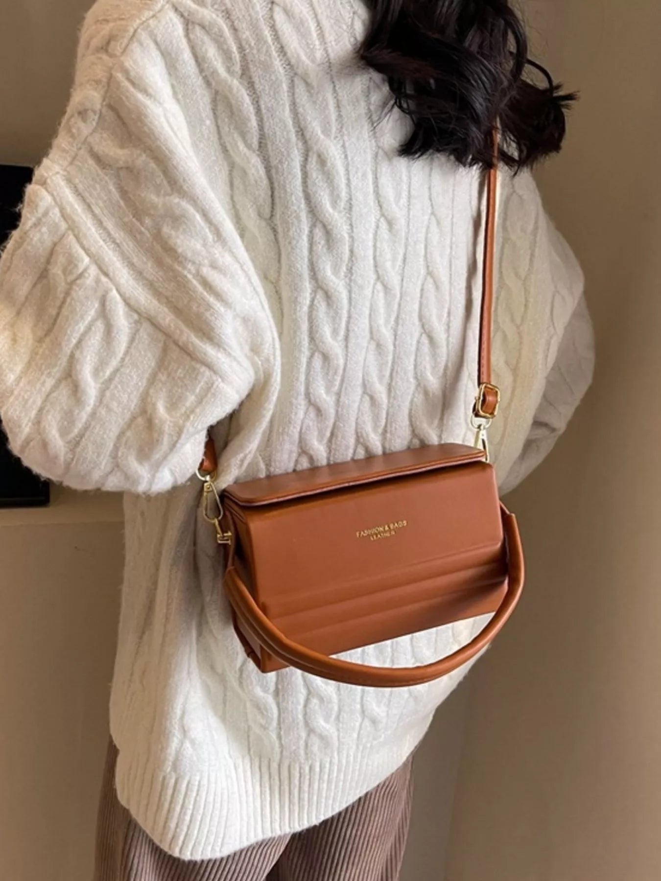 Box-Shaped Crossbody Bag