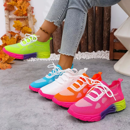 Lace Up Round Toe Sneakers