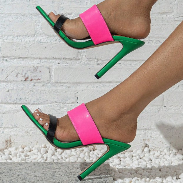 Open Toe Stiletto Sandals