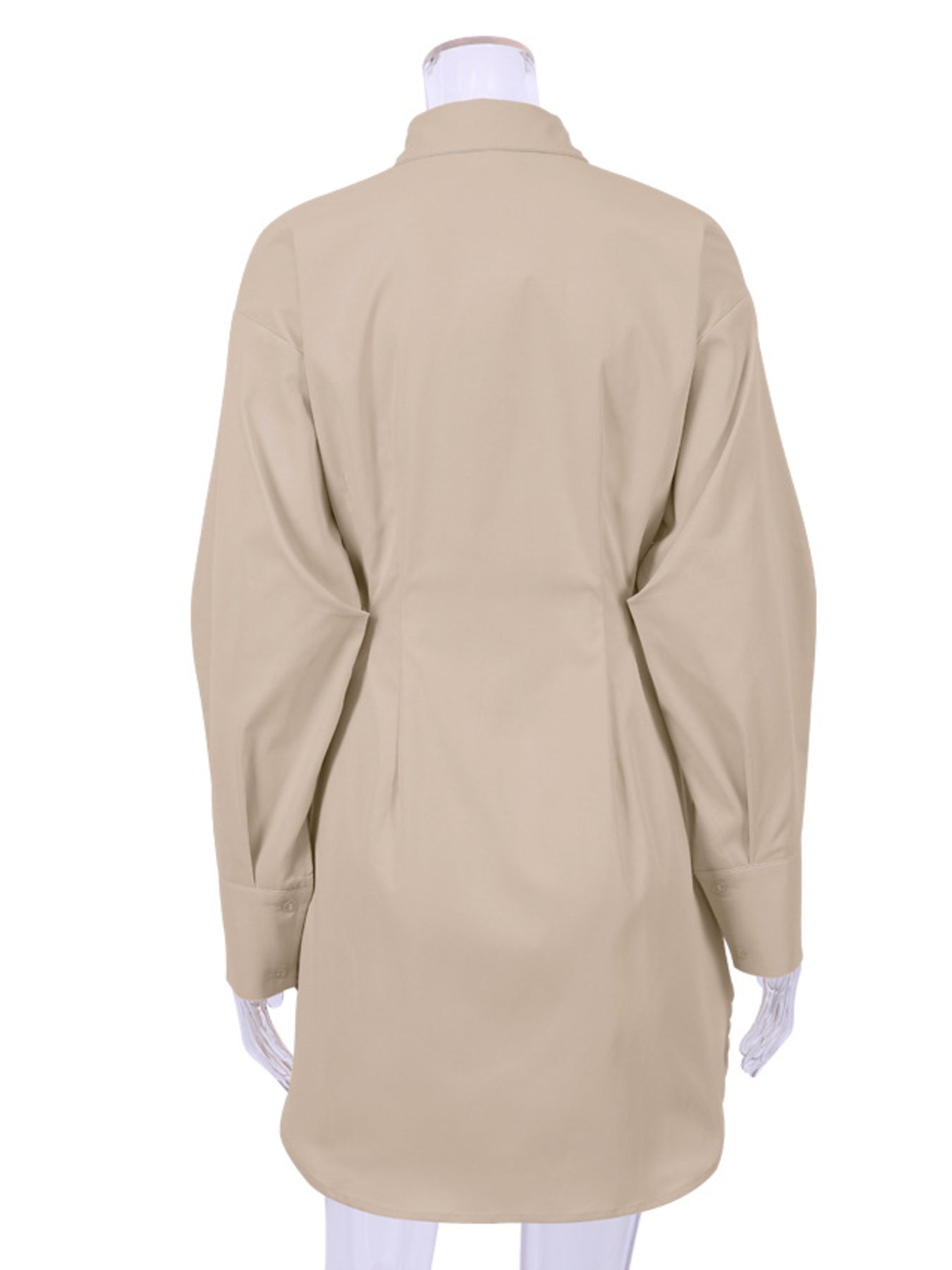 Button Up Long Sleeve Shirt Dress