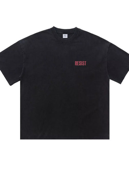 Men's Vintage Graphic Back Round Neck T-Shirt