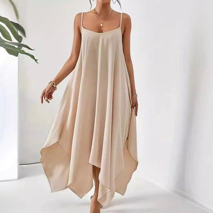 Scoop Neck Midi Cami Dress - MONLANE