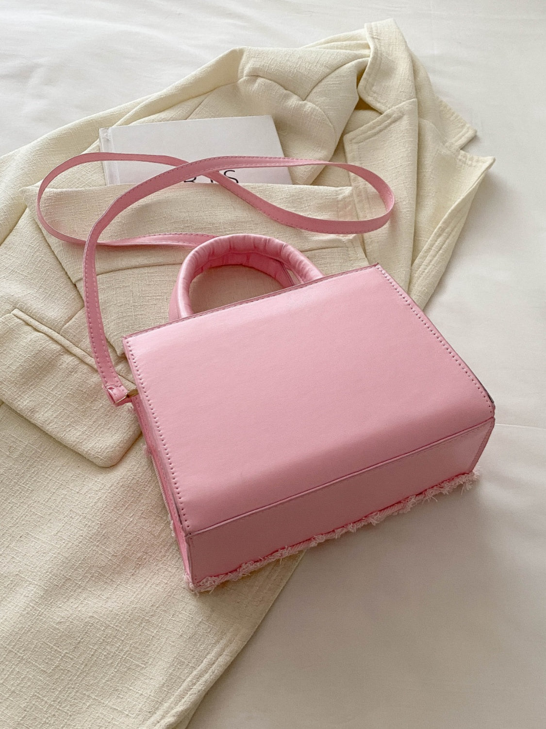 Raw Hem Denim Handbag