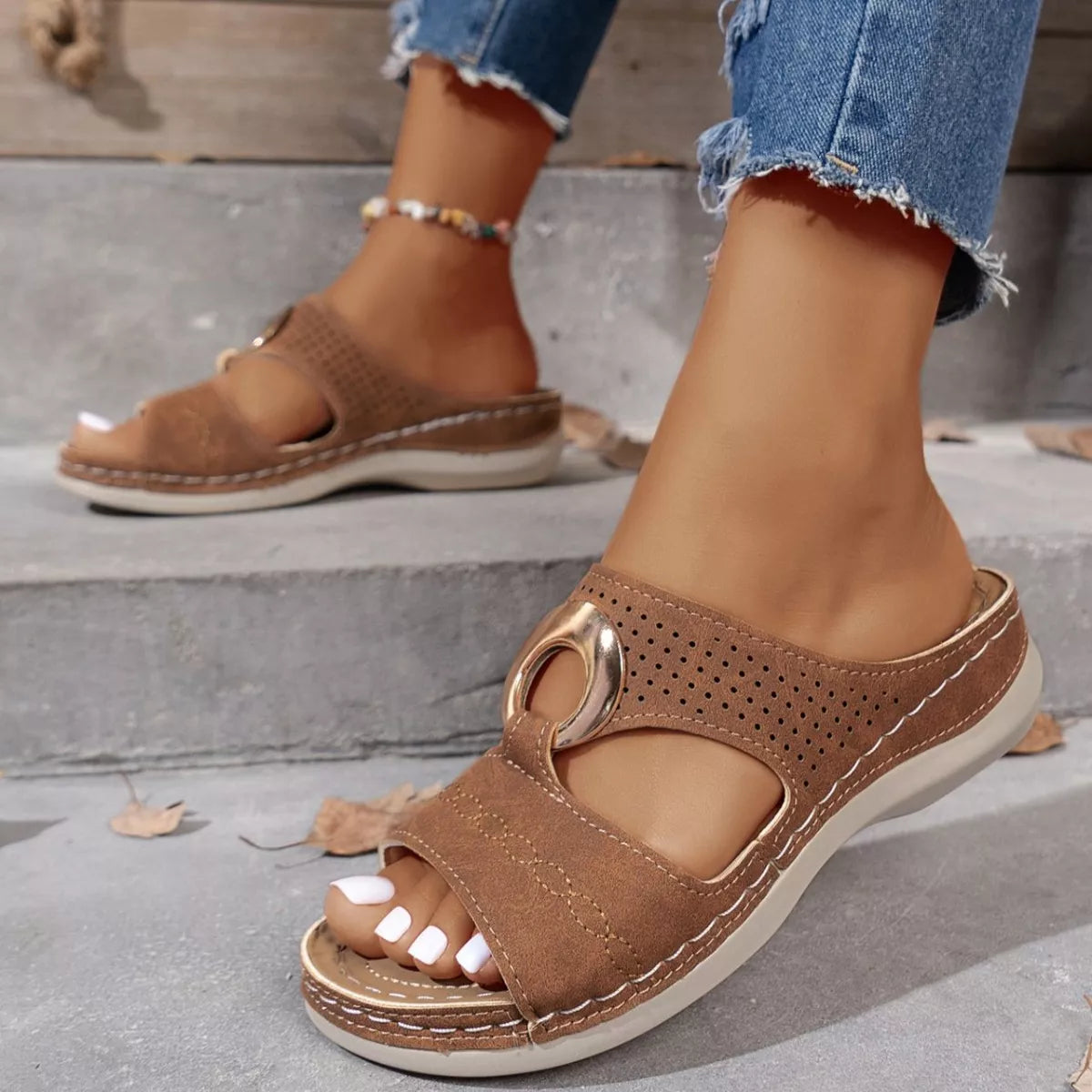 Cutout Open Toe Sandals