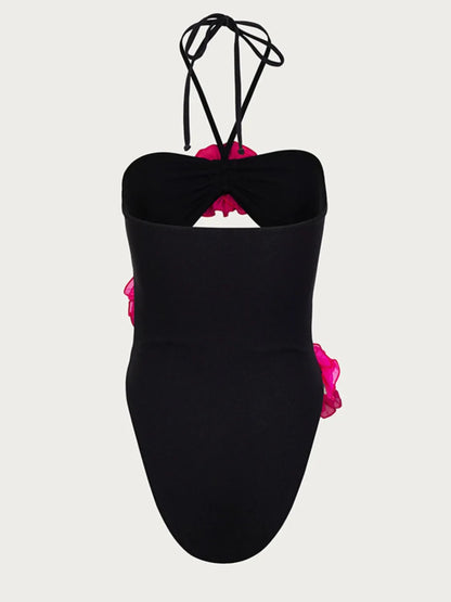 Flower Cutout One-Piece Swimwear