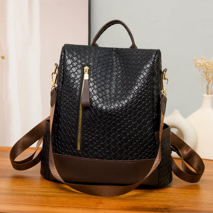 Adjustable Straps PU Leather Backpack Bag