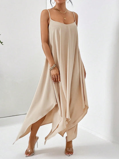 Scoop Neck Midi Cami Dress - MONLANE