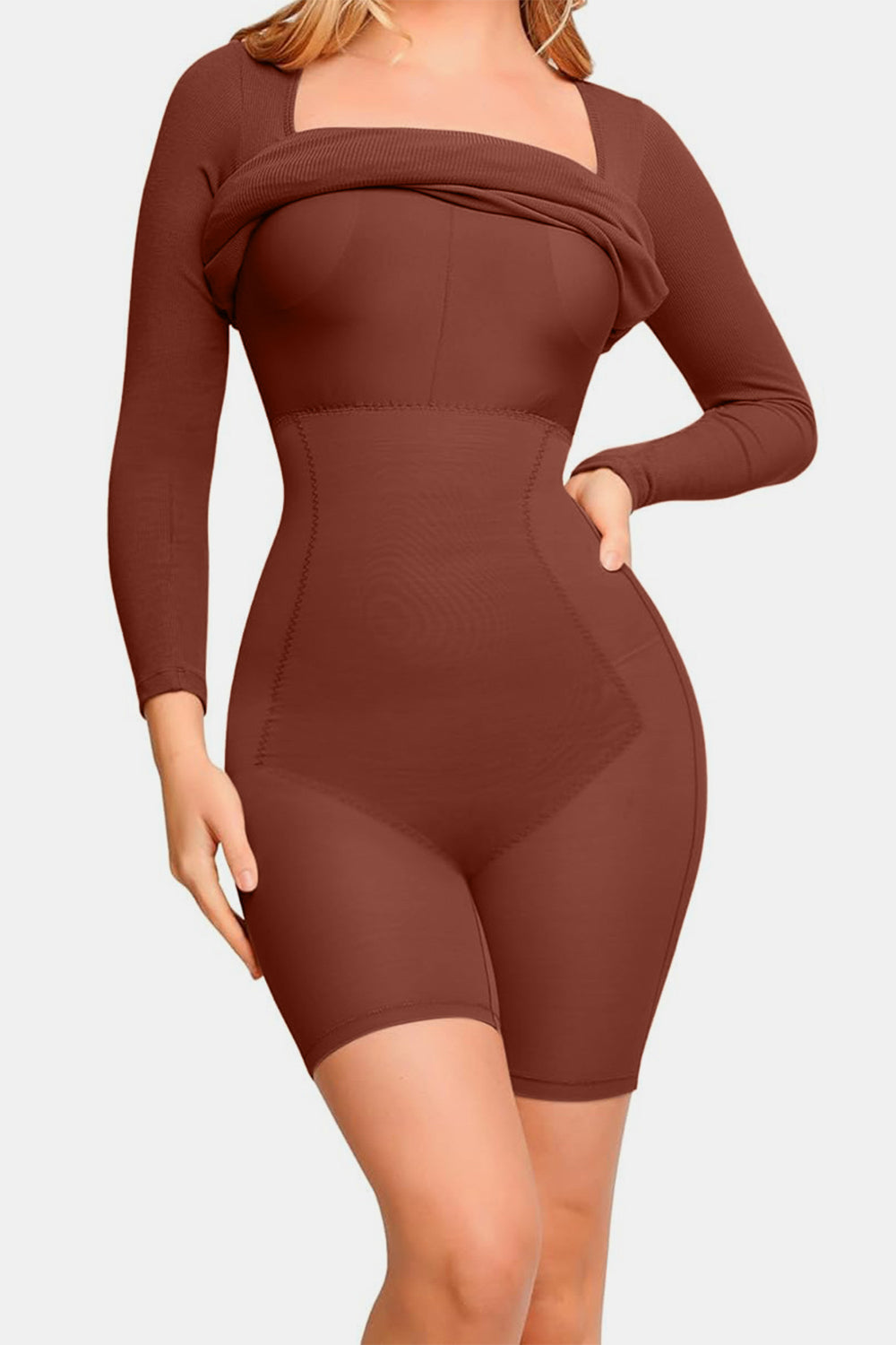 Full Size Built-In Shapewear Dress - MONLANE