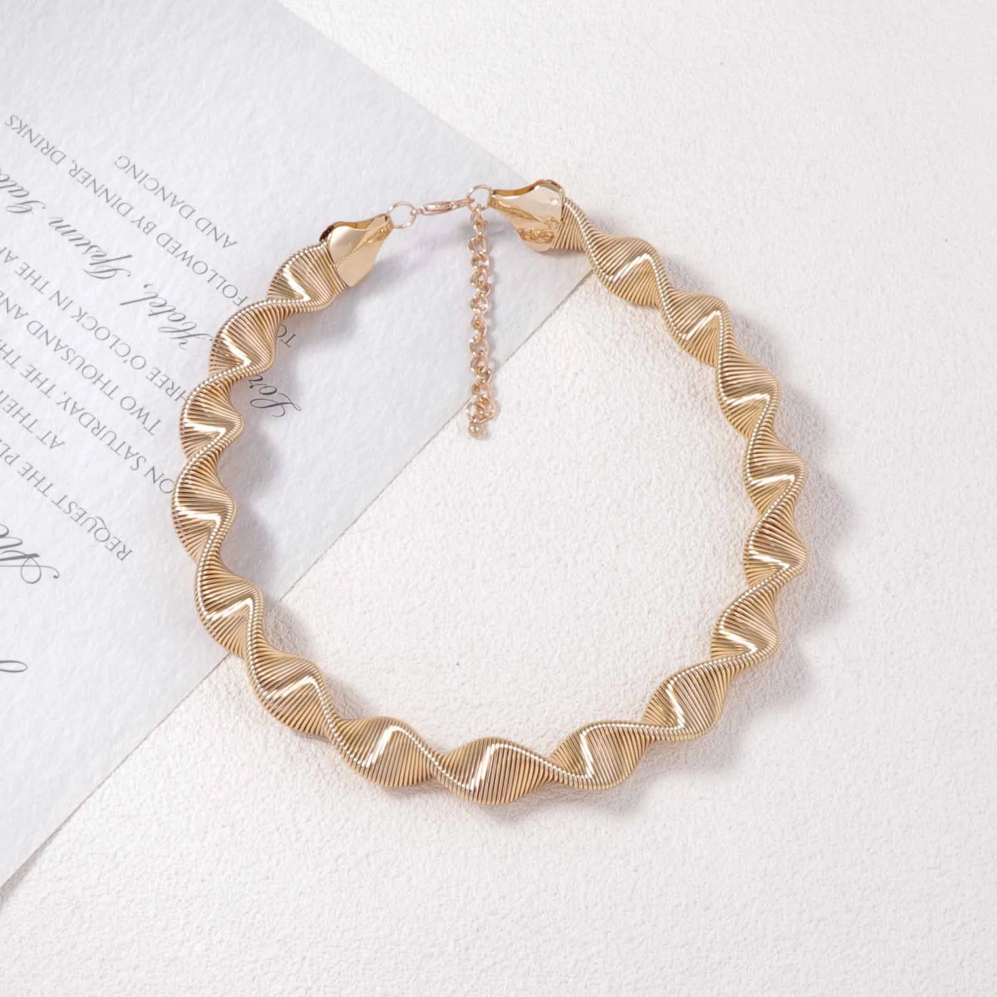 18K Gold-Plated Twisted Necklace