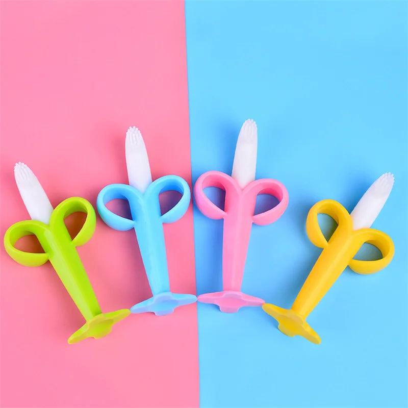 Baby Silicone Training Toothbrush Teething Ring - MONLANE