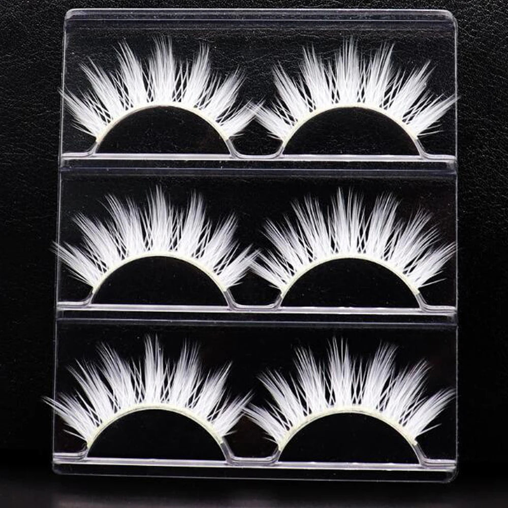 3pair White Eyelashes - MONLANE