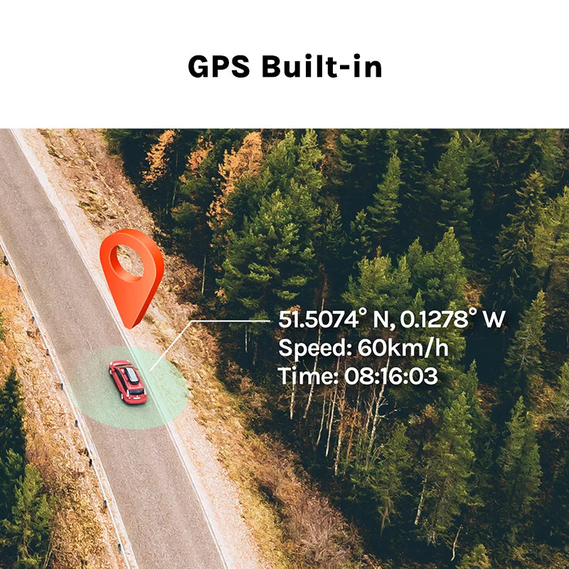 Dash Cam Pro Plus Built-in GPS Wifi Support