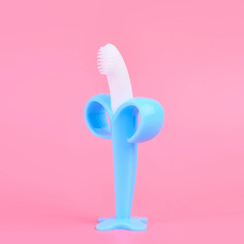 Baby Silicone Training Toothbrush Teething Ring