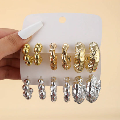 Cross-Border minimalist C-earrings - MONLANE