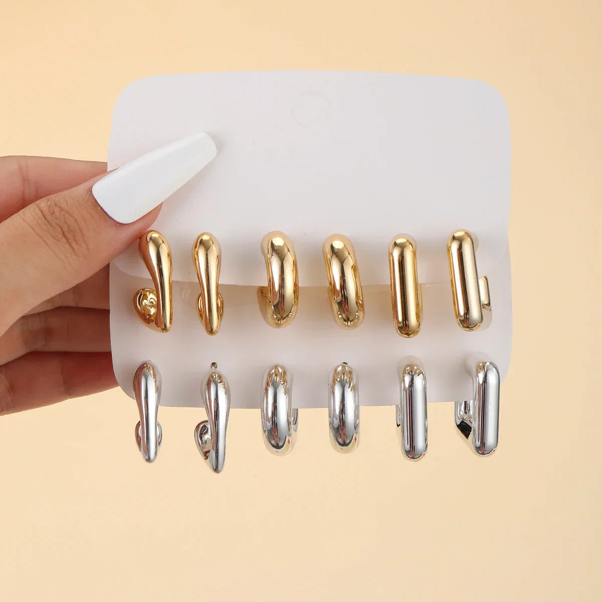 Cross-Border minimalist C-earrings - MONLANE