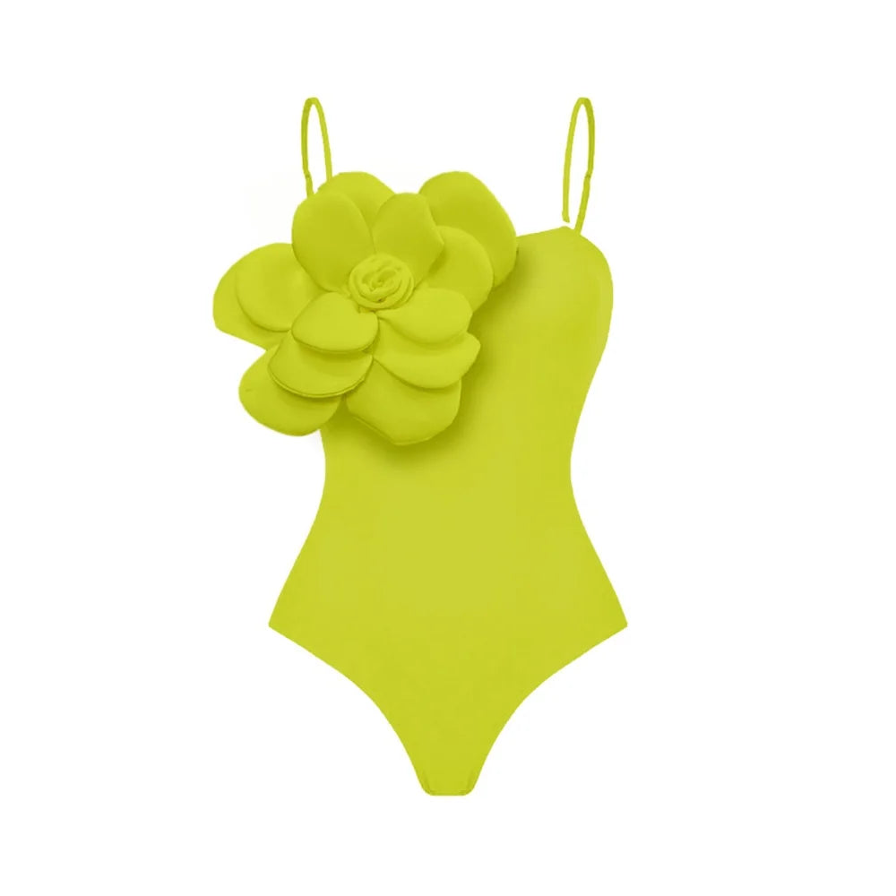 New Flower One Piece Luxury Swimsuit