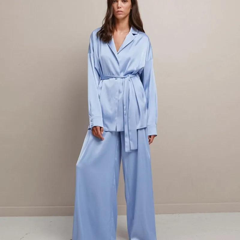 Silk-like Sleepwear Set