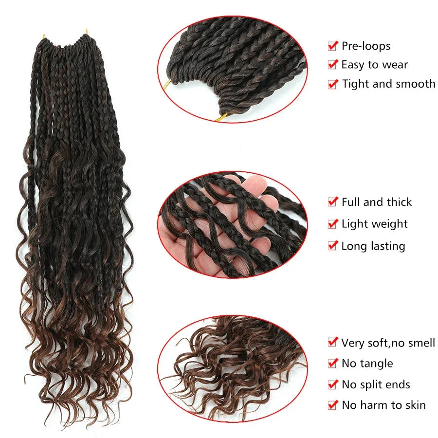 Goddess Box Braids Crochet Hair