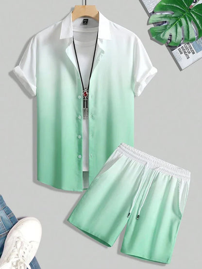 Short-sleeved Shirt casual Men's Suit