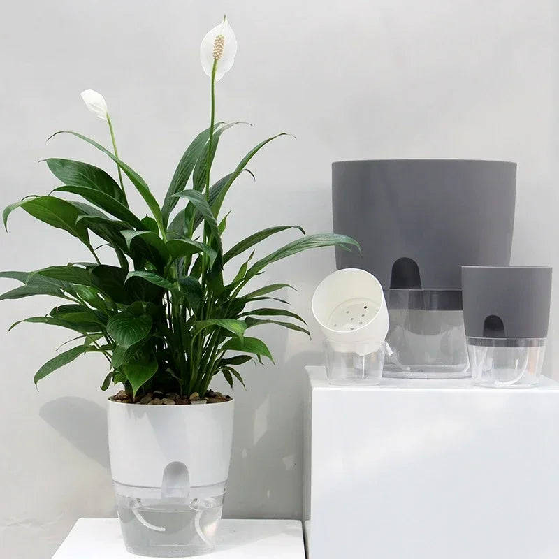 Self Watering Plastic Flower Pot - MONLANE