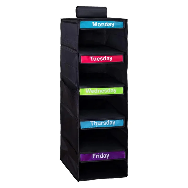 5 Side Pockets-Weekly Clothes Organizer