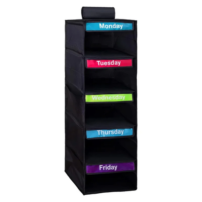 5 Side Pockets-Weekly Clothes Organizer