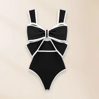 Red Retro One Piece Swimsuit - MONLANE