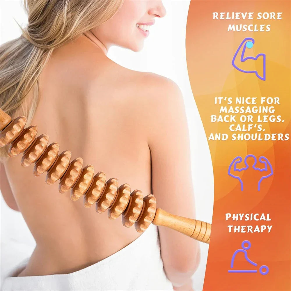 Curved Wooden Massage Roller
