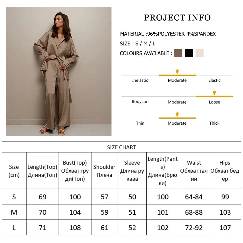 Silk-like Sleepwear Set