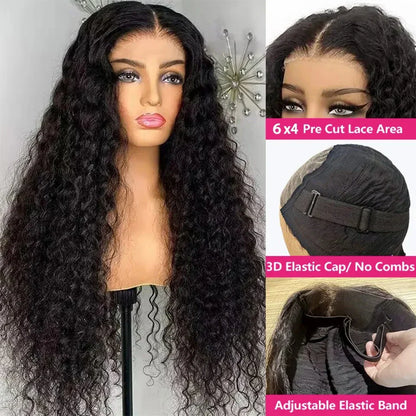 Glueless Wig Human Hair Ready To Wear Deep Wave