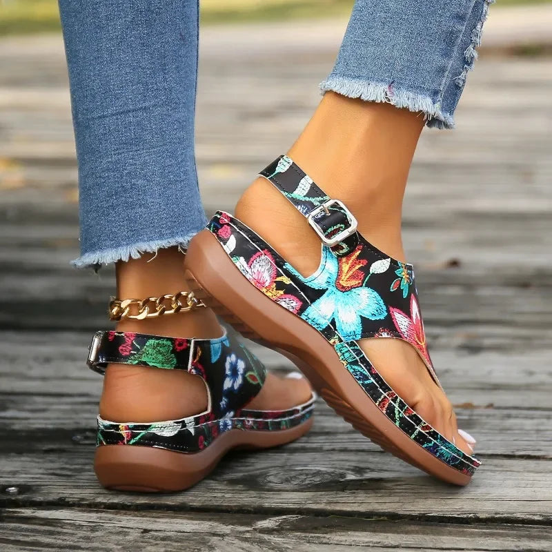 Women's Retro Wedge Platform Sandals