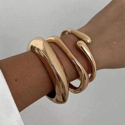 Vintage Hip Hop Metal Cuff Bangles