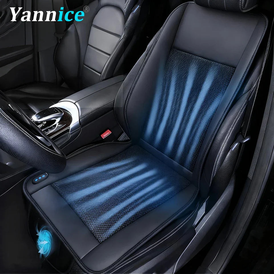 Luxury PU Leather Car Cooling Seat Cushion