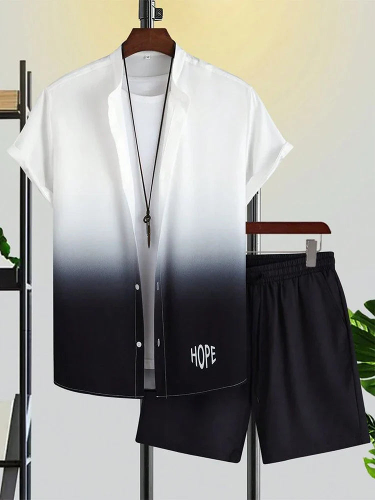 Short-sleeved Shirt casual Men's Suit