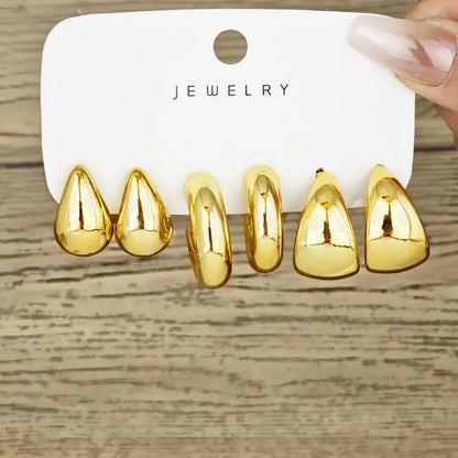 Cross-Border minimalist C-earrings - MONLANE