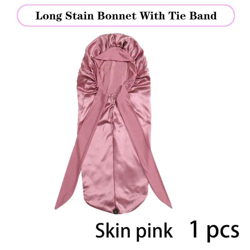 Soft Silky Long Satin Bonnet