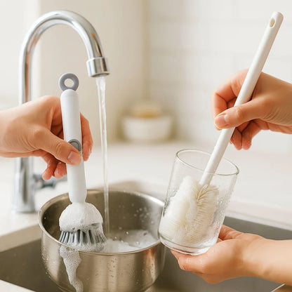 3-piece dishwashing brush