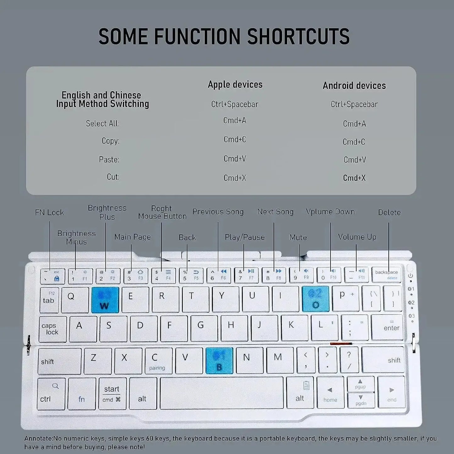Foldable Bluetooth Keyboard