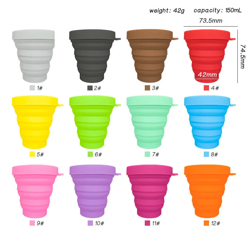 Mini Retractable Silicone Teacup
