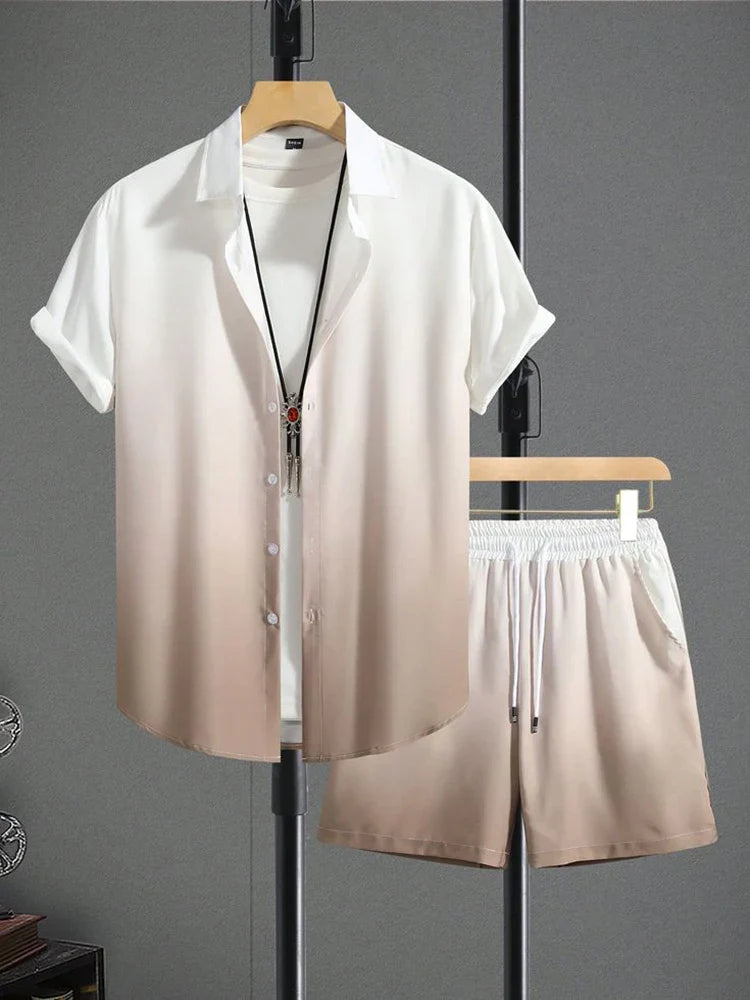 Short-sleeved Shirt casual Men's Suit