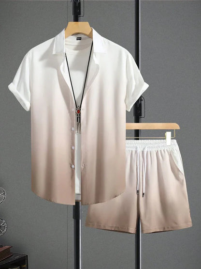 Short-sleeved Shirt casual Men's Suit
