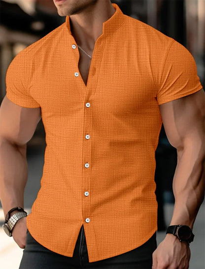 Men's Linen Short Sleeve Shirt